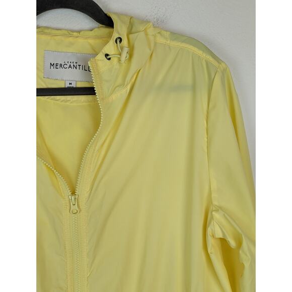 J Crew Mercantile Jacket Hooded Raincoat Preppy Outdoor Zip Up Yellow Size M - Picture 3 of 15